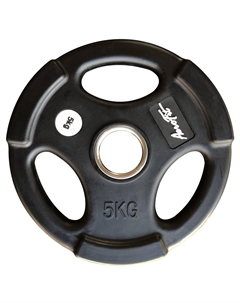 Олимпийский обрезиненный диск 5кг, d51мм AFPLB5 черный матовый Aerofit