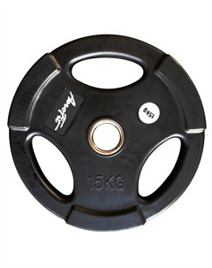 Олимпийский обрезиненный диск 15кг, d51мм AFPLB15 черный матовый Aerofit