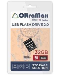 Накопитель USB 2.0 32GB OM032GB-mini-50-B 50 чёрный Oltramax
