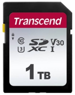 Карта памяти SDXC 1024GB TS1TSDC300S Class 10, UHS-I U3, V30, 100/85MB/s Transcend