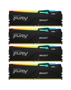 Оперативная память Fury Beast KF560C40BBAK4-64 DDR5 - 4x 16ГБ 6000МГц, DIMM, Ret Kingston