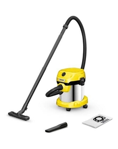 Строительный пылесос WD 2 Plus S V-15/4/18, желтый Karcher