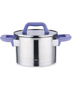 Кастрюля 6.4л Лаванда LR02-255, нержавеющая сталь, с крышкой Lara
