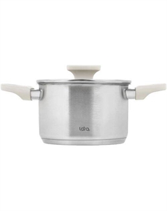 Кастрюля 3.9л Флора LR02-258, нержавеющая сталь, с крышкой Lara