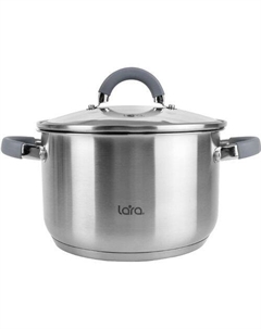 Кастрюля 5.1л Калипсо LR02-275, нержавеющая сталь, с крышкой Lara