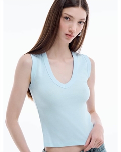 Майка из хлопка на широких бретелях Твое