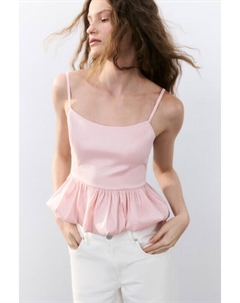 Топ на бретельках с пышной баской Befree