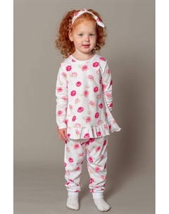 Пижама хлопковая с цветочным принтом Aspaya