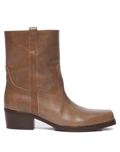 Ковбойские сапоги из кожи ранчо, коричневый Weekend max mara