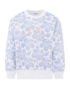 Толстовка с цветочным принтом, синий Msgm kids