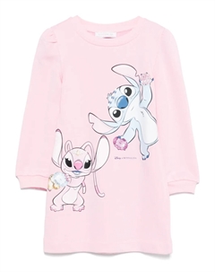 Платье с принтом X Disney Stitch, розовый Monnalisa