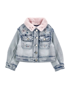 Джинсовая куртка x Disnry Stitch, синий Monnalisa