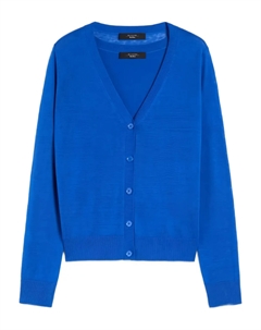 Кардиган с V-образным вырезом, синий Weekend max mara