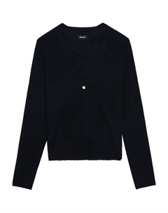 Кардиган Manylla на пуговицах с V-образным вырезом, черный Zadig&voltaire