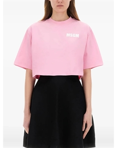 Укороченная футболка, розовый Msgm