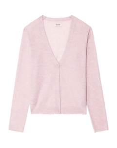 Кардиган Manylla с V-образным вырезом и застежкой на пуговицы спереди, розовый Zadig&voltaire