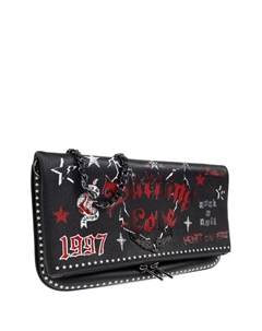 Сумка-клатч в стиле рок-панк, черный Zadig&voltaire