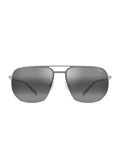 Солнцезащитные очки Sharks Cove в геометрической оправе, серебряный Maui jim