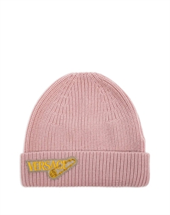 Шапка из шерсти в рубчик Kids, розовый Versace