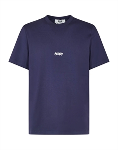 Футболка с логотипом, синий Msgm