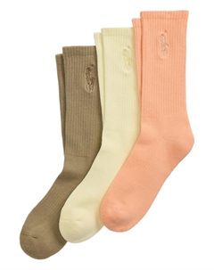 Комплект из трех пар носков с логотипом, зеленый Polo ralph lauren