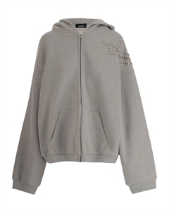 Толстовка с капюшоном на молнии, серый We11done