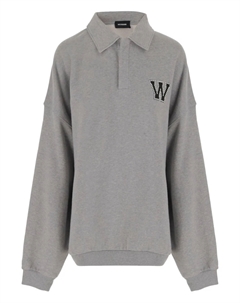 Рубашка поло с логотипом, серый We11done