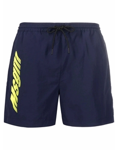 Плавки-шорты с кулиской и логотипом, синий Msgm