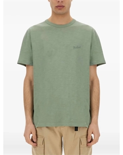 Футболка с круглым вырезом и логотипом, зеленый Woolrich