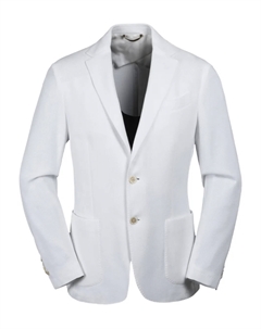 Однобортный блейзер, белый Moorer