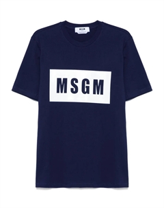 Футболка с логотипом, синий Msgm