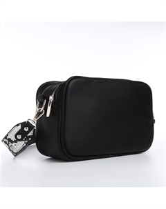 Сумка женская кросс-боди на молнии, 24×9×15 см, черная Textura