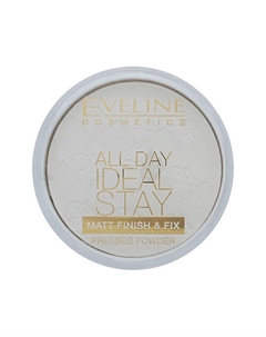 Пудра компактная для лица матирующая All Day Ideal Stay Pressed Powder Eveline
