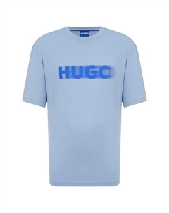 Хлопковая футболка Hugo blue
