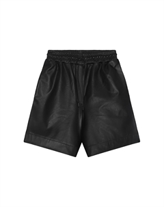 Шорты кожаные, черные Ploomlé