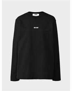 Лонгслив с лого, черный Msgm