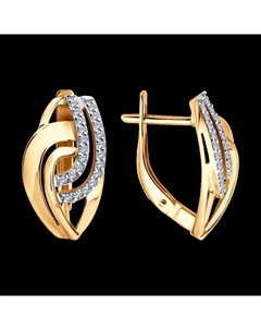 Серьги из золота с фианитами Sokolov