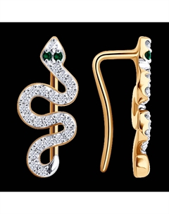 Серьги из золота с фианитами Sokolov