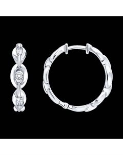 Серьги из серебра с фианитами Sokolov