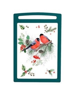 Доска разделочная Снегири, 29x19.8 см, пластик Полимербыт