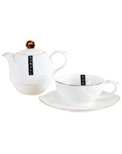 Набор чайный Снежная королева с чайником, 3 предмета, 340 мл, керамика Китай лем1