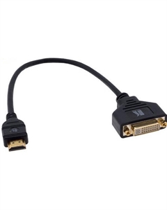 Переходник HDMI - DVI 99-9497110 HDMI тип "А" (вилка) на разъем DVI 25 pin (розетка), с золотым покрытием ADC-DF/HM Kramer