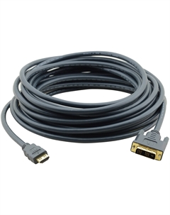 Кабель интерфейсный HDMI-DVI 19M/25M 97-0201015 4.6м, позолоченные штекеры, черный C-HM/DM-15 Kramer