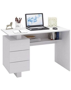 Стол компьютерный Ренцо-2, ЛДСП, белый Мастер