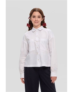 Блуза хлопковая с накладными карманами Choupette