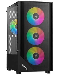 Компьютерный корпус Xastra A401M 4FRGB Black (A401M-4FC12F-BK)