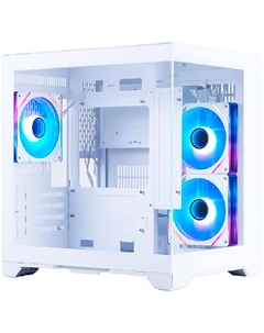 Компьютерный корпус 1STPLAYER MEGAVIEW MV5-TP ARGB White (MV5-TP-WH-2FC7R-W-1FC7-W) 1stplayer