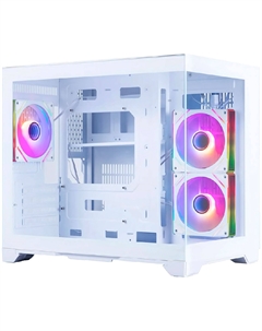 Компьютерный корпус 1STPLAYER MEGAVIEW MV6-TP ARGB White (MV6-TP-WH-2FC7R-W-1FC7-W) 1stplayer
