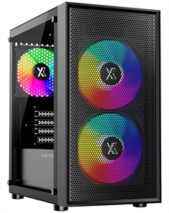 Компьютерный корпус Xastra A305M 3FRGB Black (A305M-2FC14F-1FC12F)