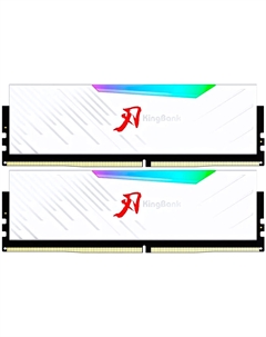 Оперативная память Kingbank DDR5 64GB (2x32Gb) 6400MHz White RGB (K5.01.FLA5FE9301)
